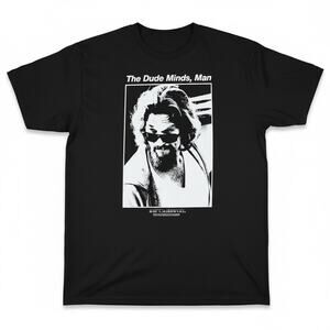 The Dude Minds Man Big Lebowski Graphic Tee American Classics